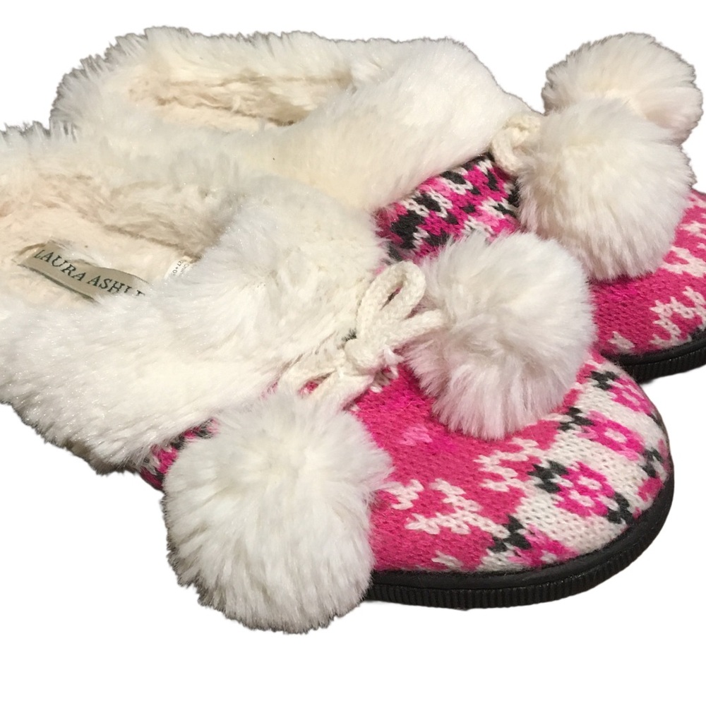 Laura Ashley Girls Knit Slippers